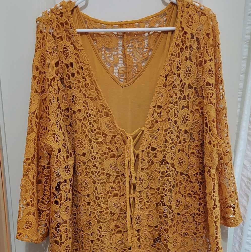 Lane Bryant mustard Yellow dress